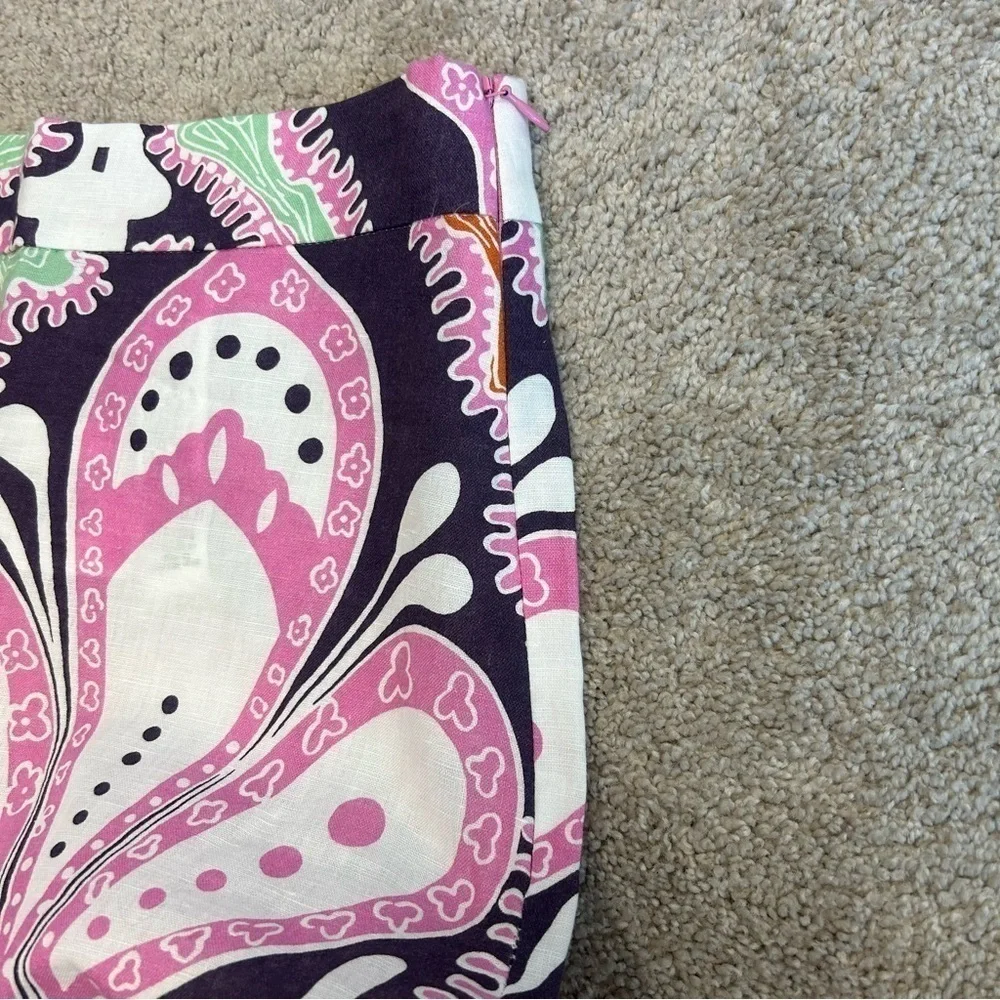 Zara paisley multicoloured printed retro bohemian flare pants - Picture 7 of 14